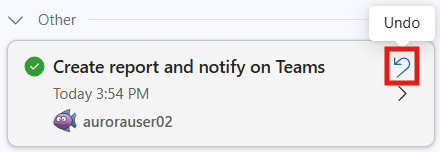 Agent feed undo button