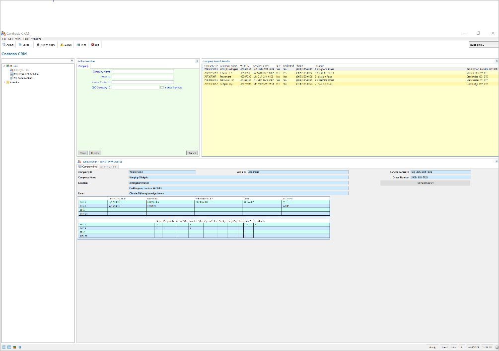 Screenshot of the Contoso application.
