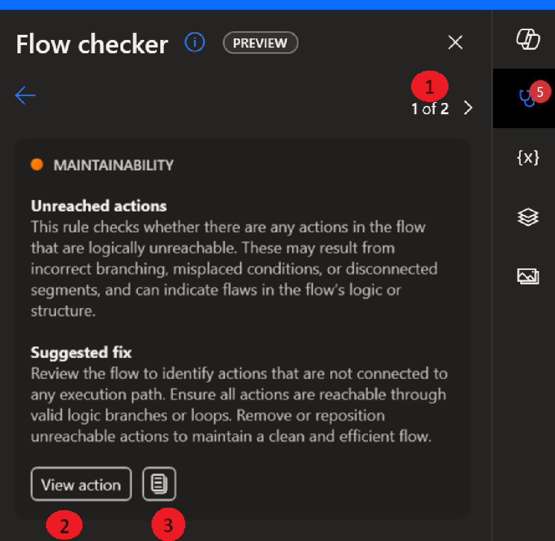 Screenshot showing the details of a static analysis rule.
