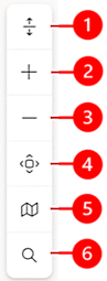 Screenshot highlights the buttons that allow you to adjust how your flow displays on the canvas.