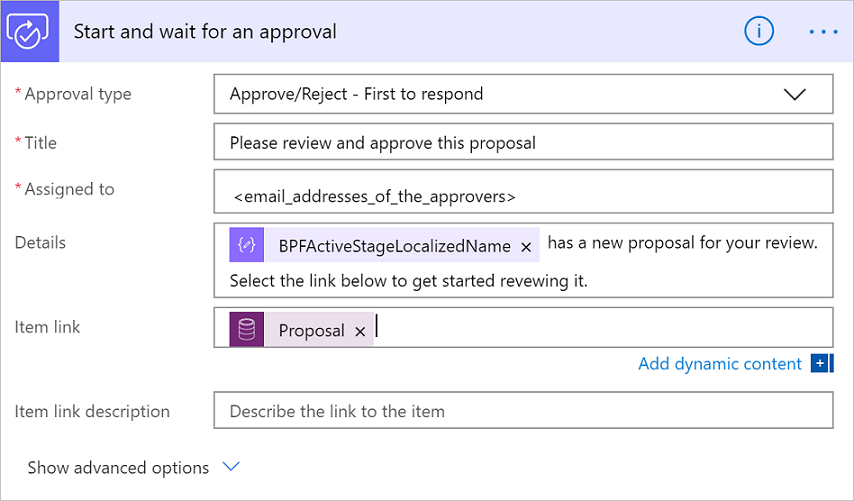 Approval card.