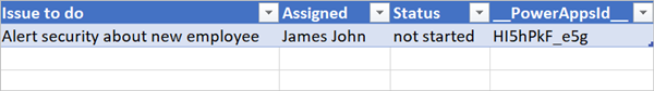 Screenshot of the spreadsheet after 'empty' runs.
