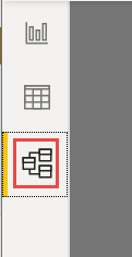 Screenshot of model view icon in Power B I Desktop.
