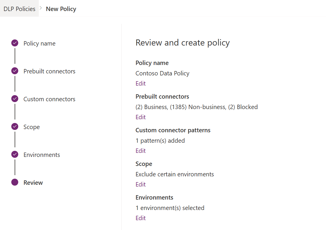 Review new policy.