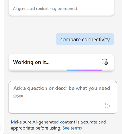 Screenshot of device connectivity comparison in the PromoGenius app.
