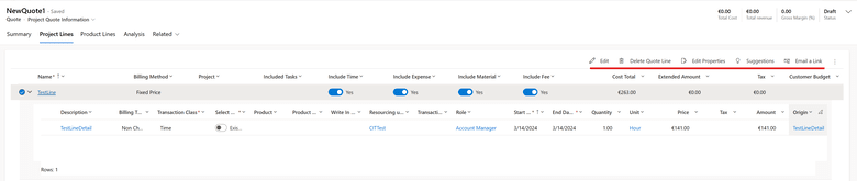 Command bar on a nested grid.