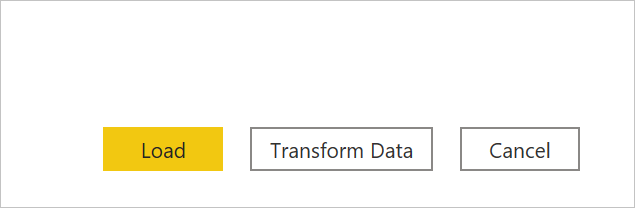 Screenshot of the load or transform data options in the Navigator.