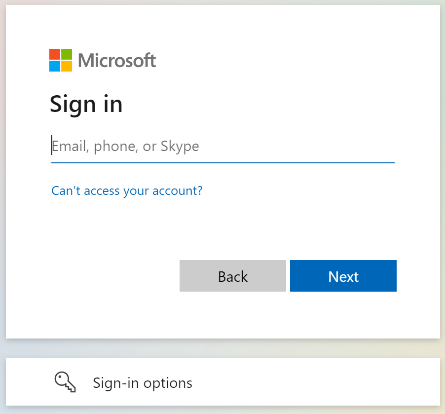 Screenshot of the Sign in dialog where you sign in to Vessel Insight.
