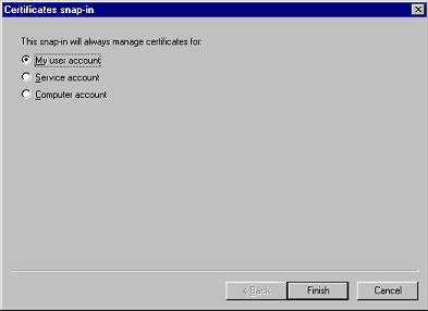 Certificates snap-in