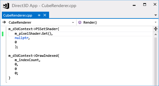 The corrected C++ source code