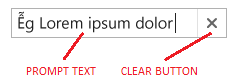 A single-line text control.