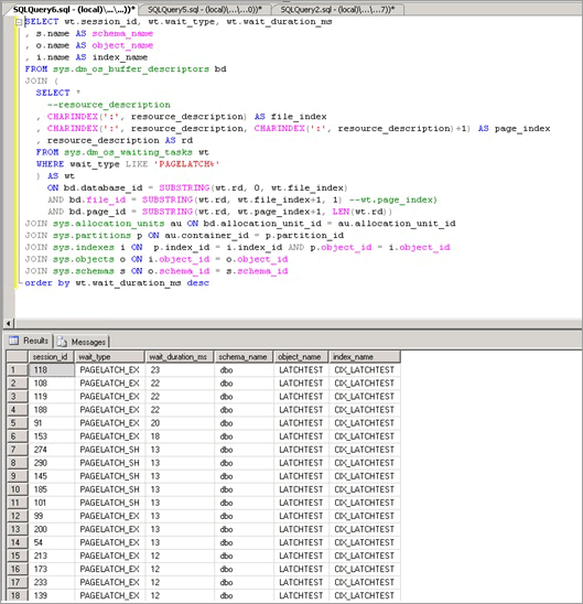 Screenshot of LATCHTEST contention.