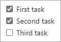 Screenshot of a GitHub task list.