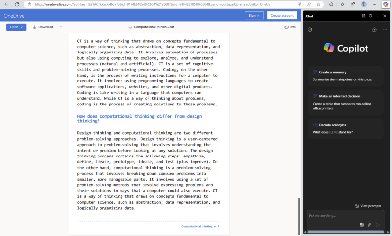 Screenshot of the Copilot in Edge icon.