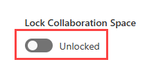 Screenshot of the OneNote Class Notebook lock Collaboration Space switch.