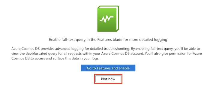 Screenshot of the prompt to enable full-text query.