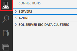 Screenshot of Visual Studio Code with the connections icon highlighted.