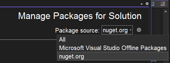 Screenshot of Visual Studio.