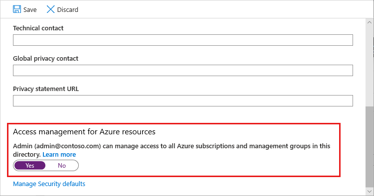 Screenshot of access management for Azure resources.