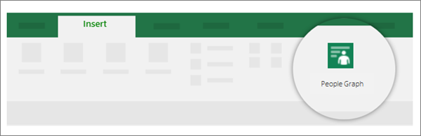 Screenshot of People Graph on the Insert tab.