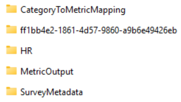 Screenshot that shows the survey output file.