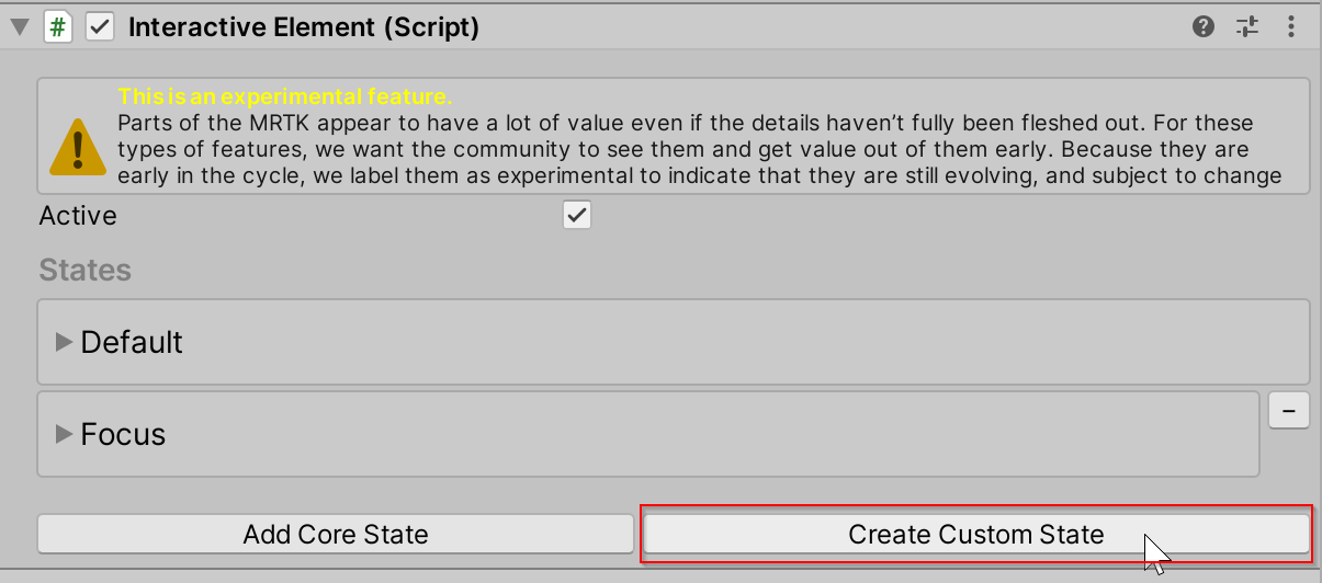 Creating a custom state