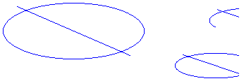 Screen shot showing parts of three an ellipses: all of the first one, 30% of the second, and 75% of the third