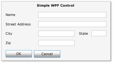 Capture d’écran montrant un contrôle WPF simple.