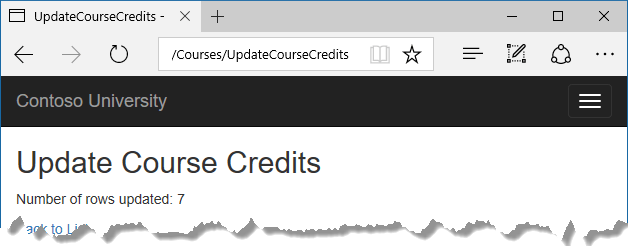Course Credits ページの更新で影響を受けた行