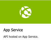 App Service タイルを示すスクリーンショット。