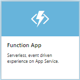 Azure portal の [関数アプリ] タイルを示すスクリーンショット。