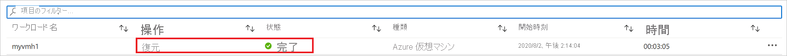 ボールト内のVMの一覧