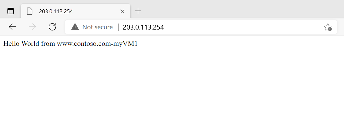 Web ブラウザーでの contoso の Web サイトのスクリーンショット。