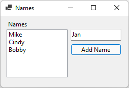 Visual Studio 2022 で Windows フォーム for .NET アプリを実行する。