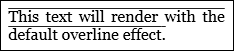 スクリーンショット: Overline TextDecorator