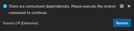 VS Code の復元プロンプト