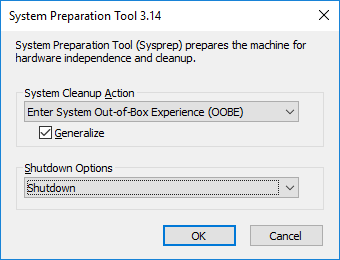 Sysprep を起動する
