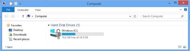 Windows エクスプローラーの南京錠アイコンのスクリーンショット。