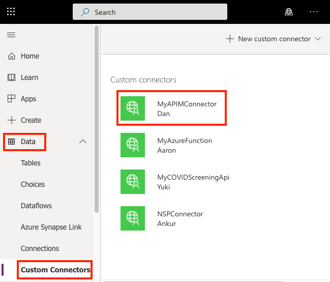 aangepaste connector in Power Platform