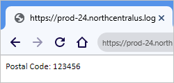 Schermopname van de browser met reactie van de verbruikswerkstroom van aanvraag naar callback-URL.