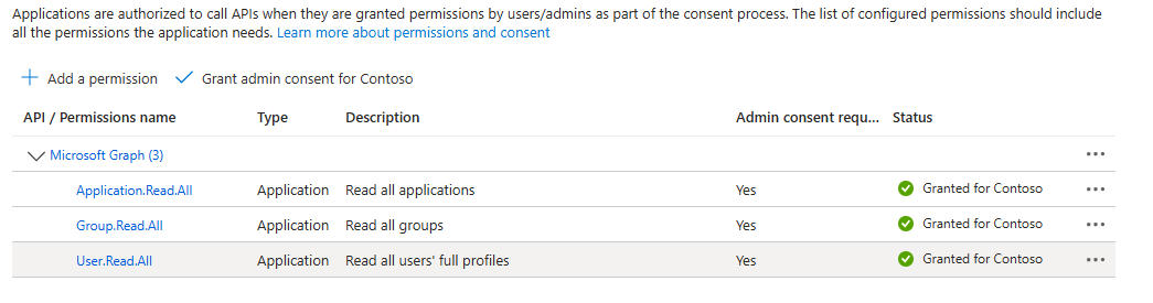 Schermopname die laat zien hoe u toestemming kunt verlenen in Azure Portal.