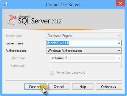 Подключение к LocalDB