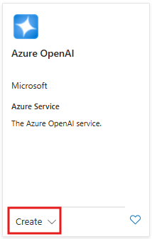 Снимок экрана: создание нового ресурса Azure OpenAI в Azure AI Foundry Models на портале Azure.