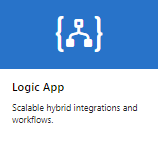 Снимок экрана, показывающий плитку Logic App.