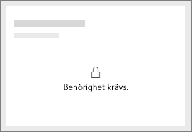 Skärmbild som visar den låsta Power BI-panelen.