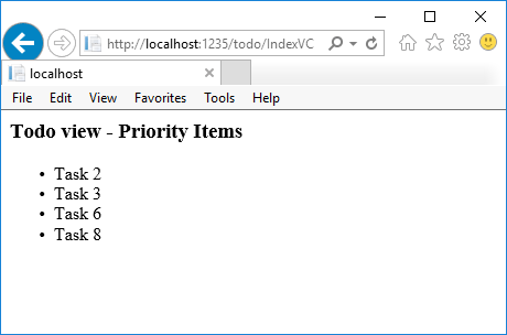 IndexVC 操作的优先级项