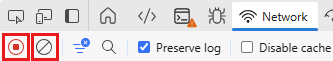 显示如何在 Microsoft Edge 中记录网络日志的屏幕截图。