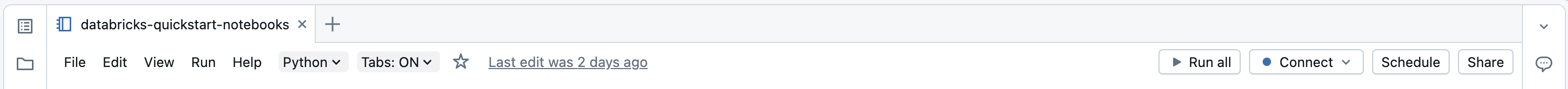 Notebook toolbar
