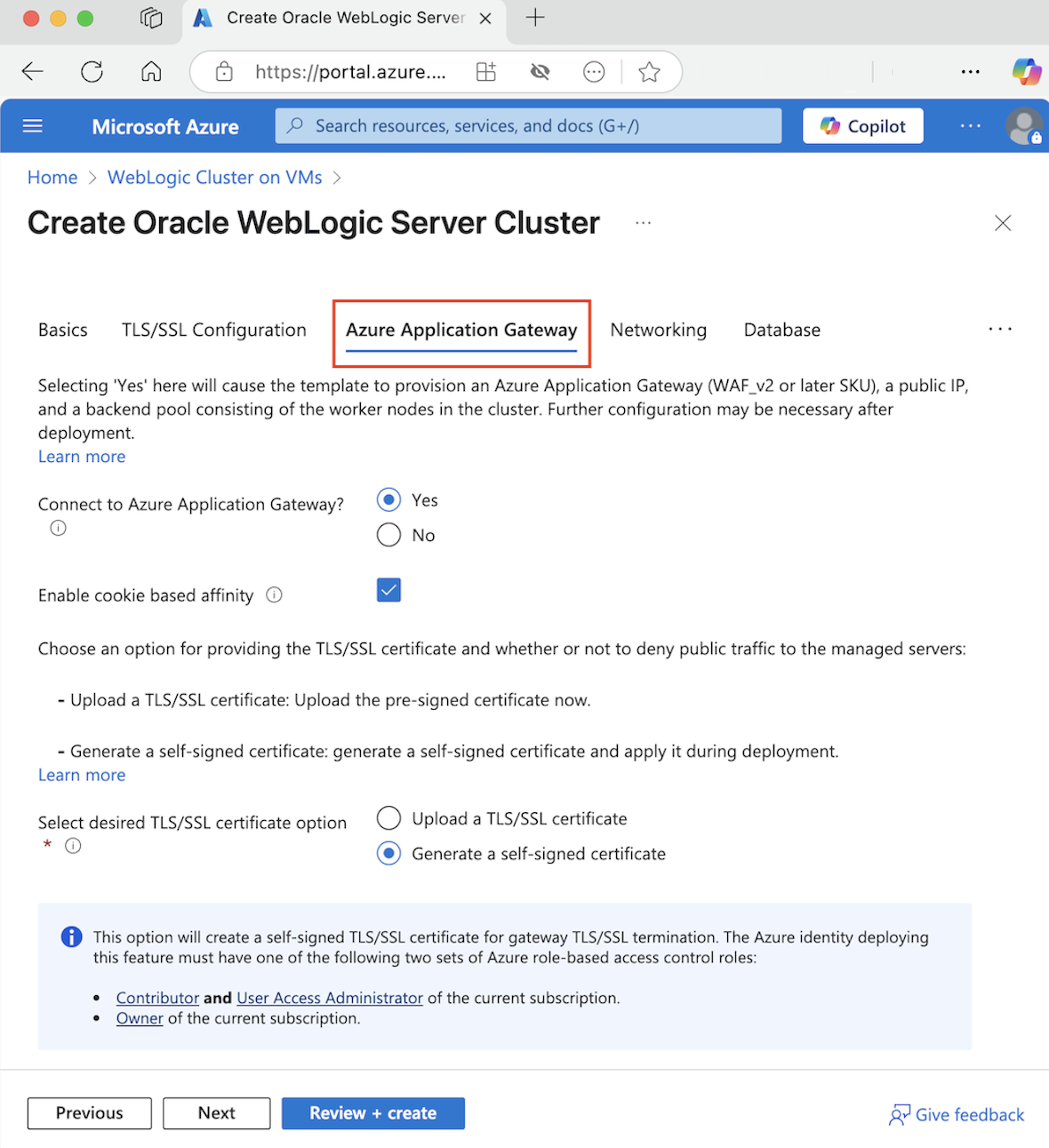 Azure 门户屏幕截图，其中显示了 Azure 应用程序网关。