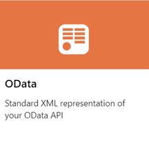 在门户中从 OData 描述创建 API 的屏幕截图。